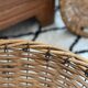 Old rattan and metal basket