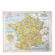 Old Vidal-Lablache map 301, 1950 - France, departments, rivers
