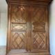 Louis XIII wardrobe in solid walnut