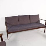 Armchairs and bench pj 112 ole wanscher mahogany 1951 poul jeppessen editor