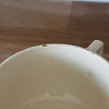 Set of 6 antique cups with fruits and birds from Badonviller.