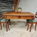 Antique table desk table dining table walnut 72x120 cm