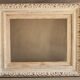 Exclusive carved wooden frame. Stripped vintage frame.