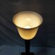 Old Art Deco table lamp 70 cm Mazda style in solid wood