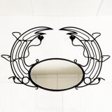 Vintage plant-bearing mirror in art nouveau style
