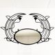 Vintage plant-bearing mirror in art nouveau style