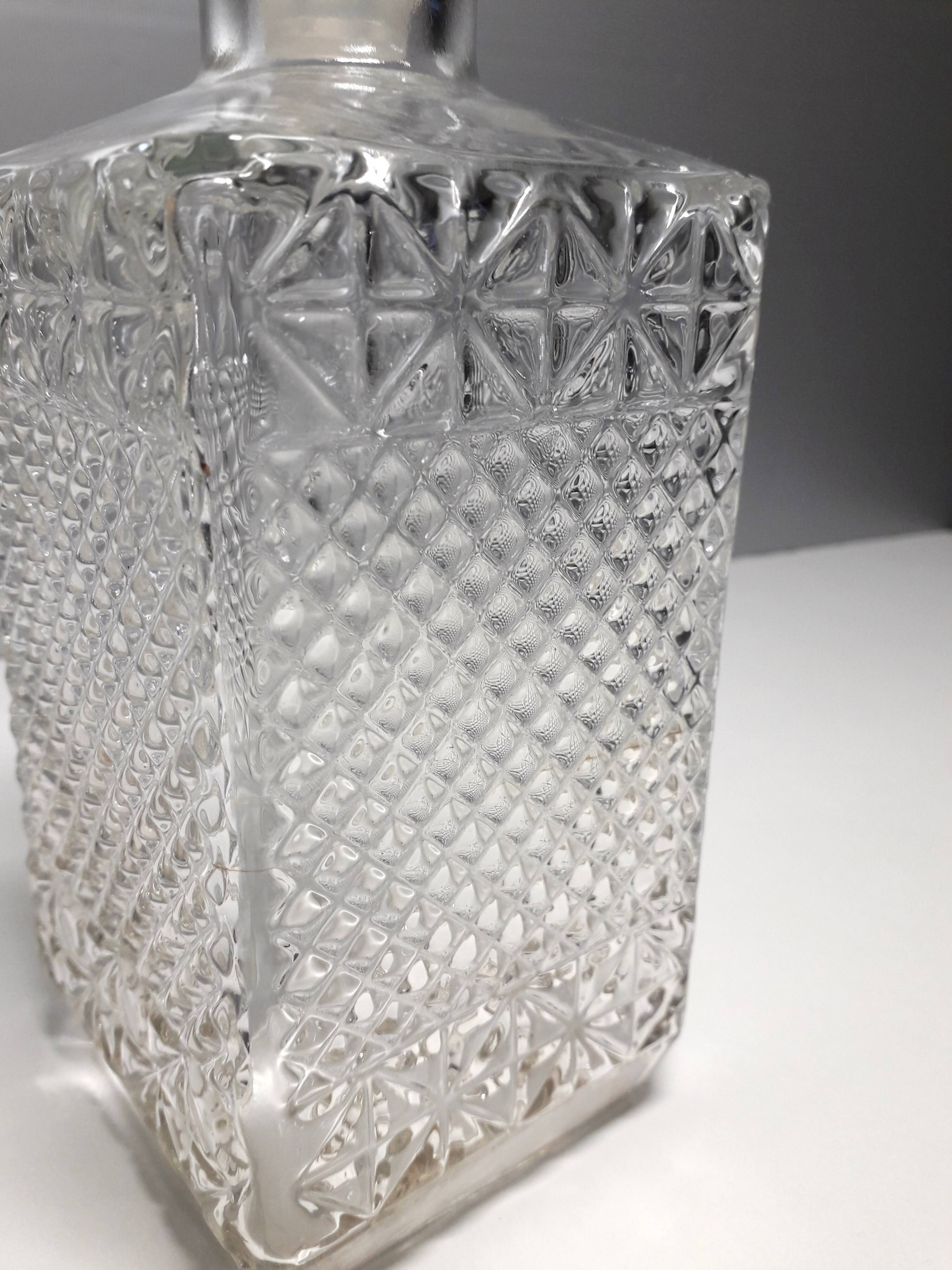 Cut glass whiskey decanter - 1980s