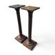 Pair of old fluted wooden pedestals