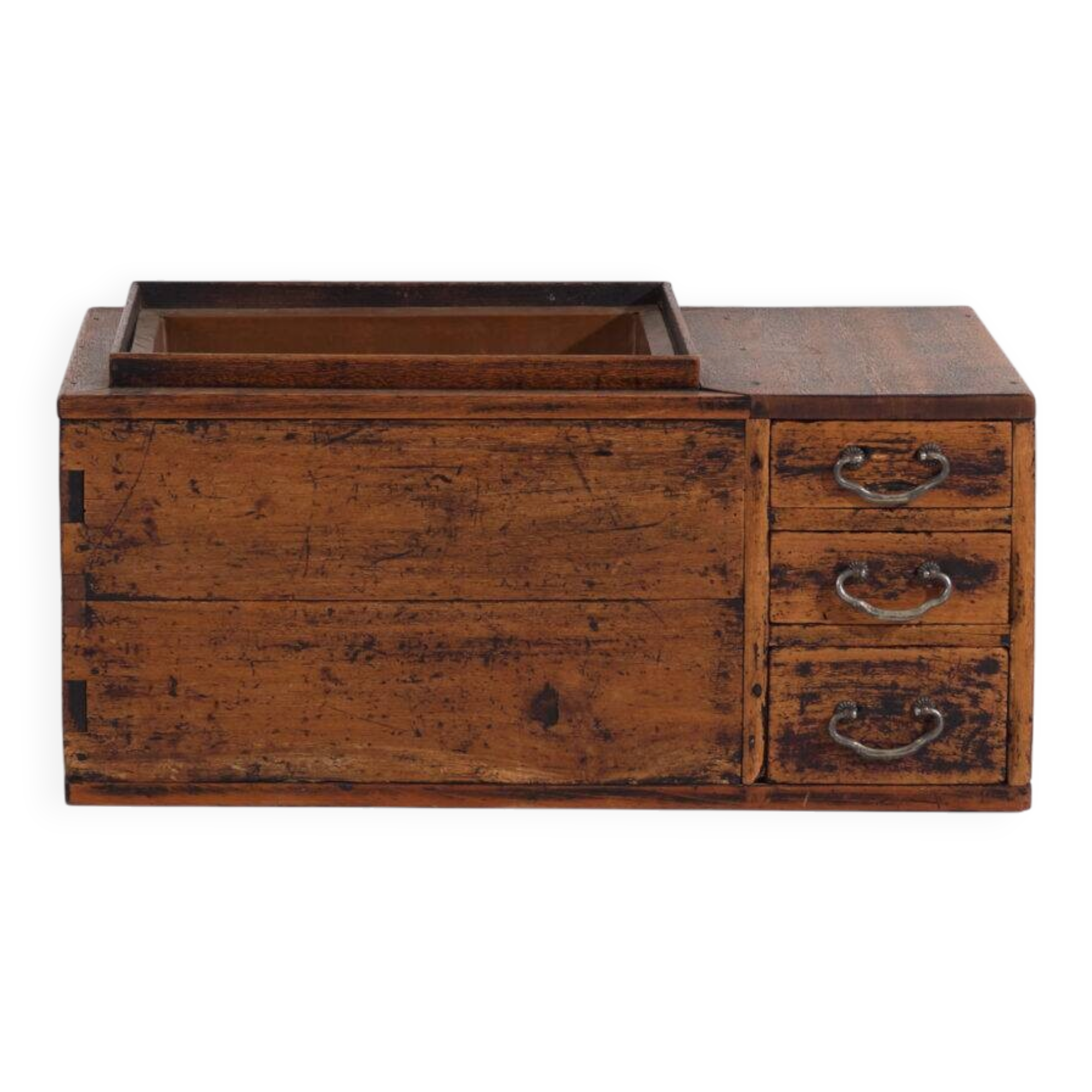 Small antique Japanese chest with drawers – Meiji / Showa period (c.1890-1945) #93