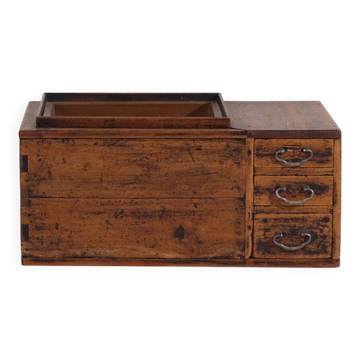 Small antique Japanese chest with drawers – Meiji / Showa period (c.1890-1945) #93