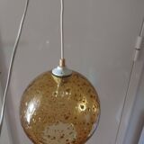 Vintage blown glass pendant lamp
