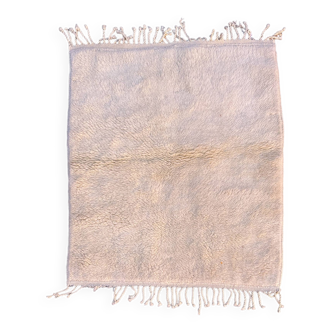 Tapis Berbère  Beni M'Rirt blanc - 93 x 115 cm