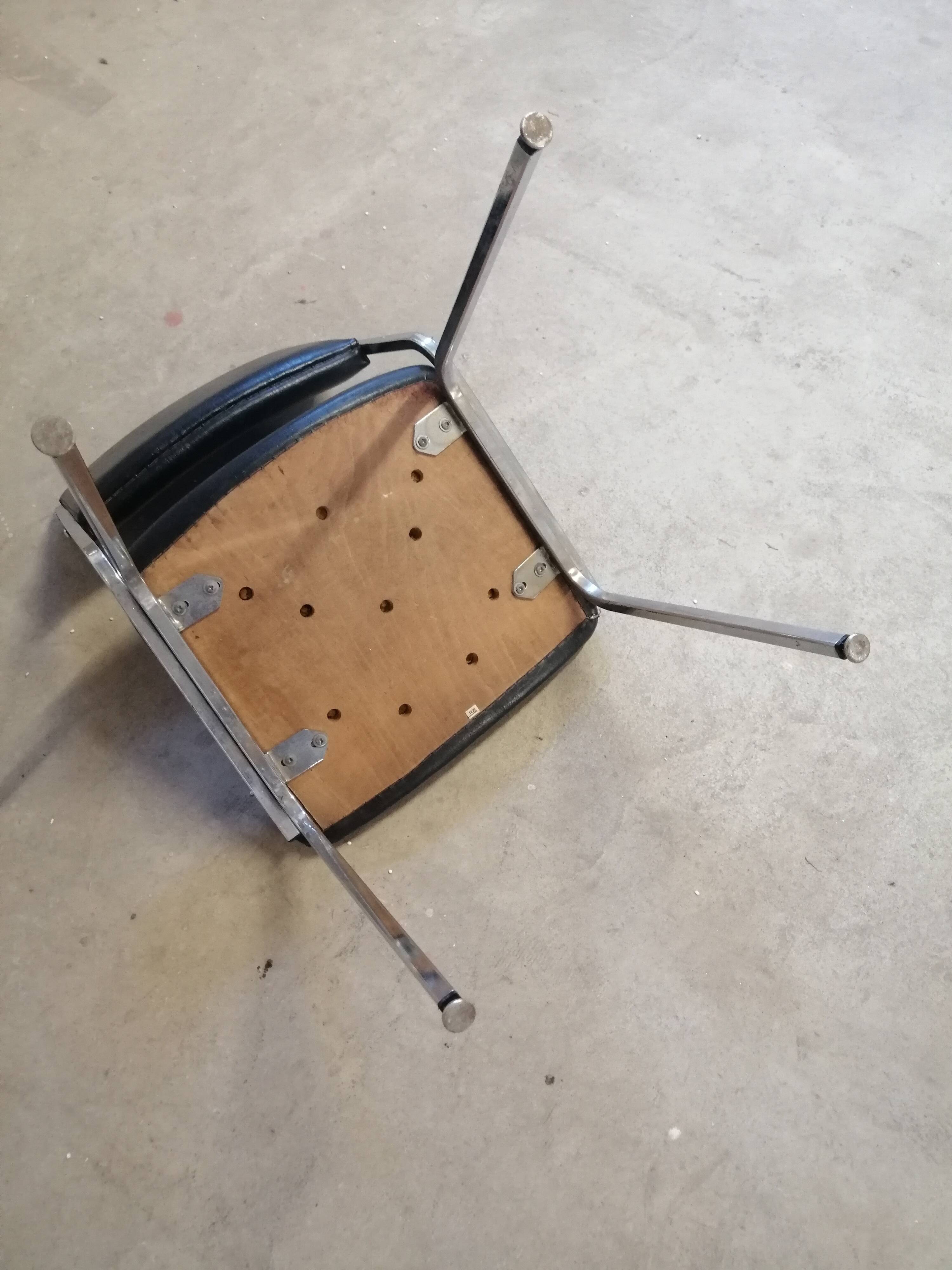 Vintage chrome and skai chair