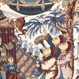 Chinese-decorated headboard
