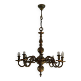 Lustre bronze doré 8 branches
