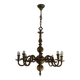 Lustre bronze doré 8 branches