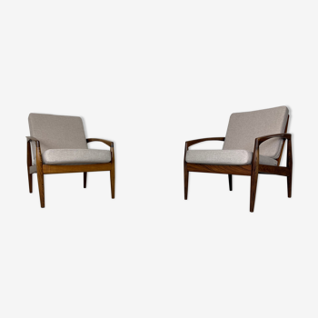 Danish palisander armchairs by Kai Kristiansen