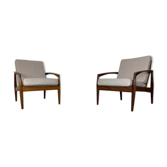 Danish palisander armchairs by Kai Kristiansen