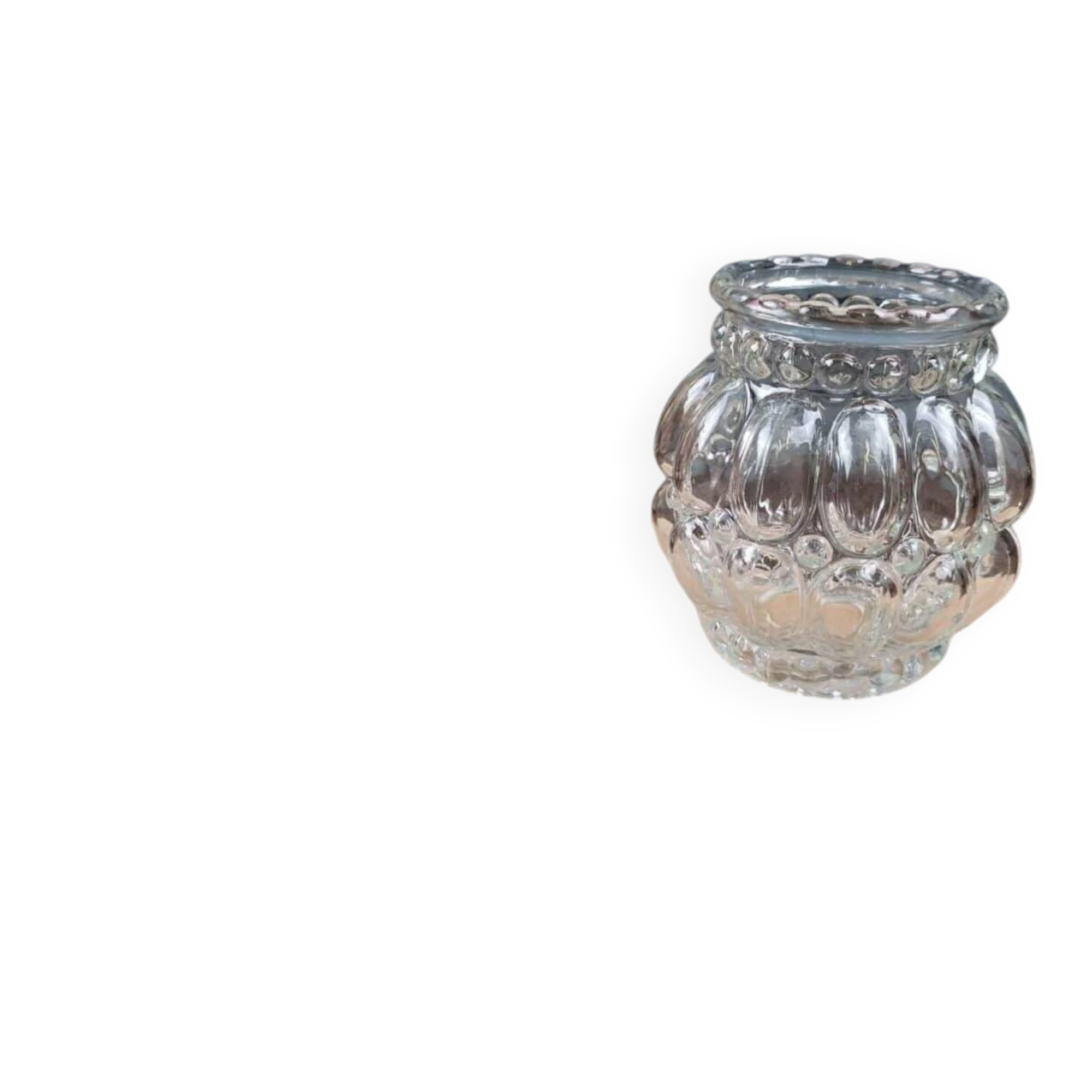 Vintage glass moulded globe – Light fixture with bubble decor