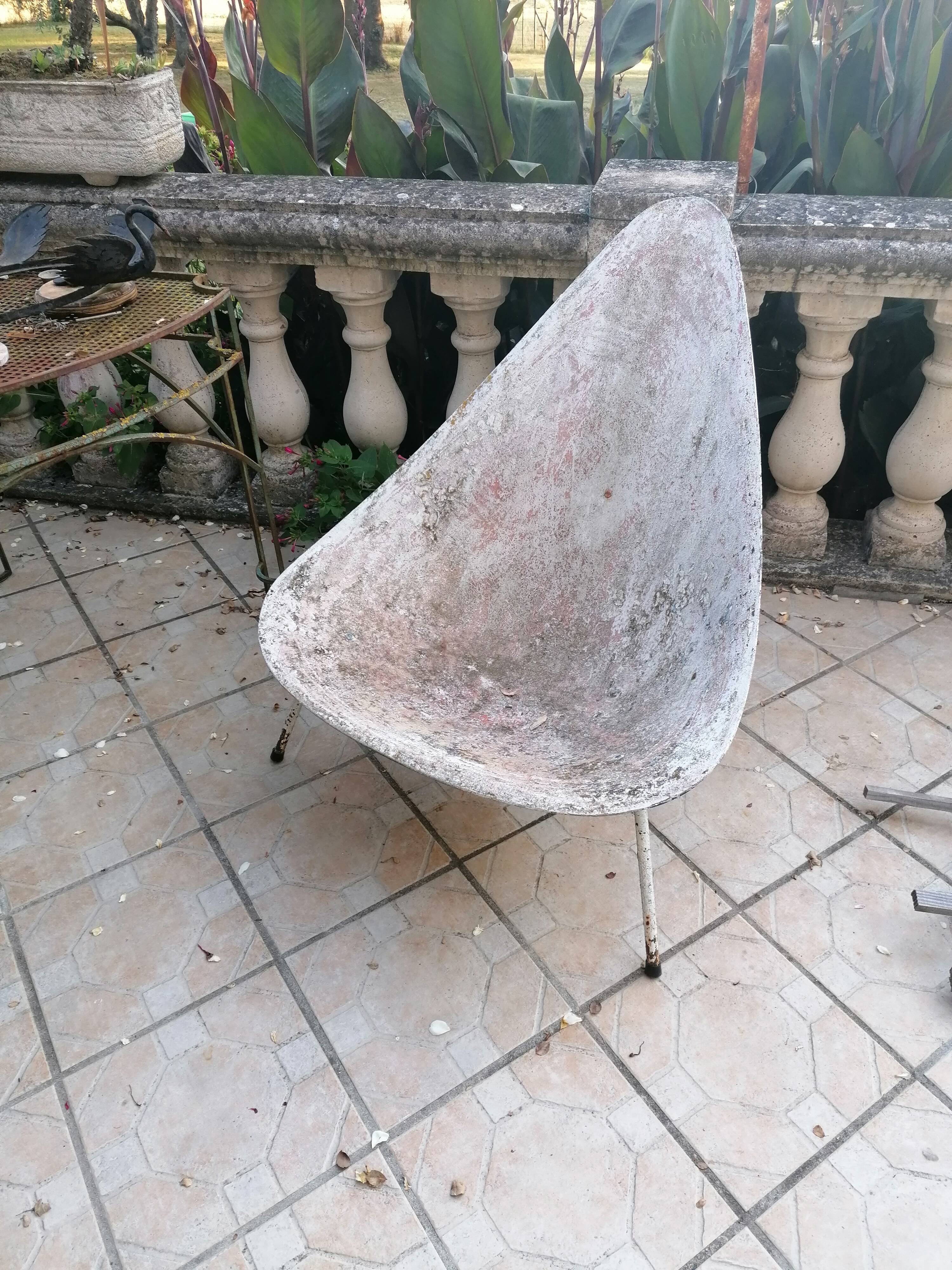 Fiberglass armchair, Merat edition 1950