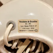 Brussels Porcelain Lamp S.A. – N.V. vintage, Belgium, circa 1980