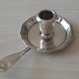 Christofle silver metal candle holder