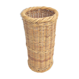 Vintage woven wicker umbrella holder