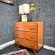 Vintage compass foot chest of drawers