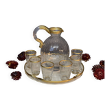 Daum Nancy crystal liqueur service