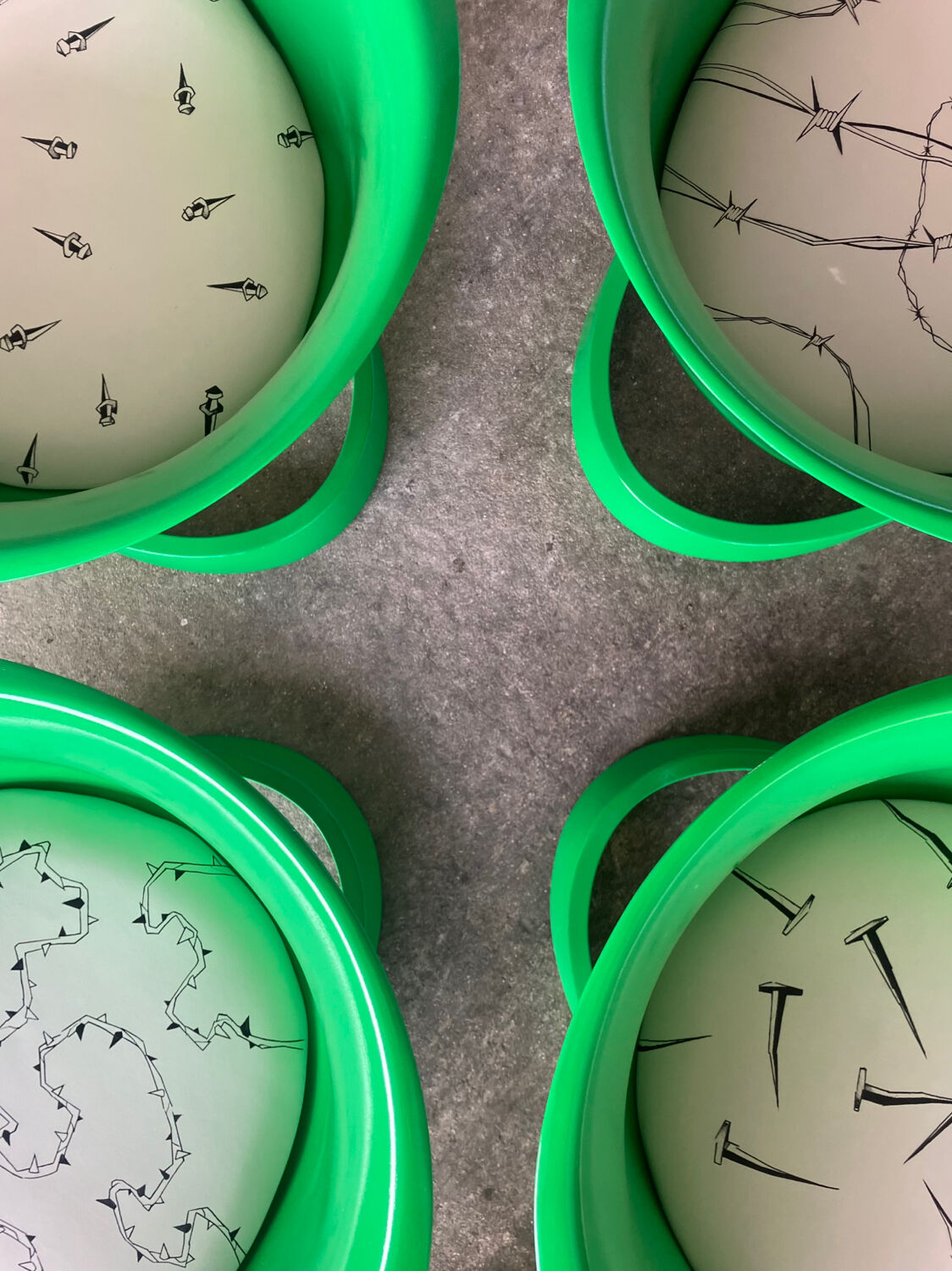 Set of four Steen Ostergaard chairs for Cado, Denmark, 1974.