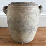 Raw stoneware pot