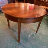 Louis XVI style oval walnut extendable table