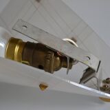 50s Arlus wall light in Perspex and brass