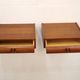 Set of vintage floating nightstands in teak with drawers *** Denmark 1970