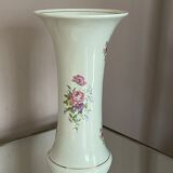 Large Hollohàza porcelain vase with floral motifs