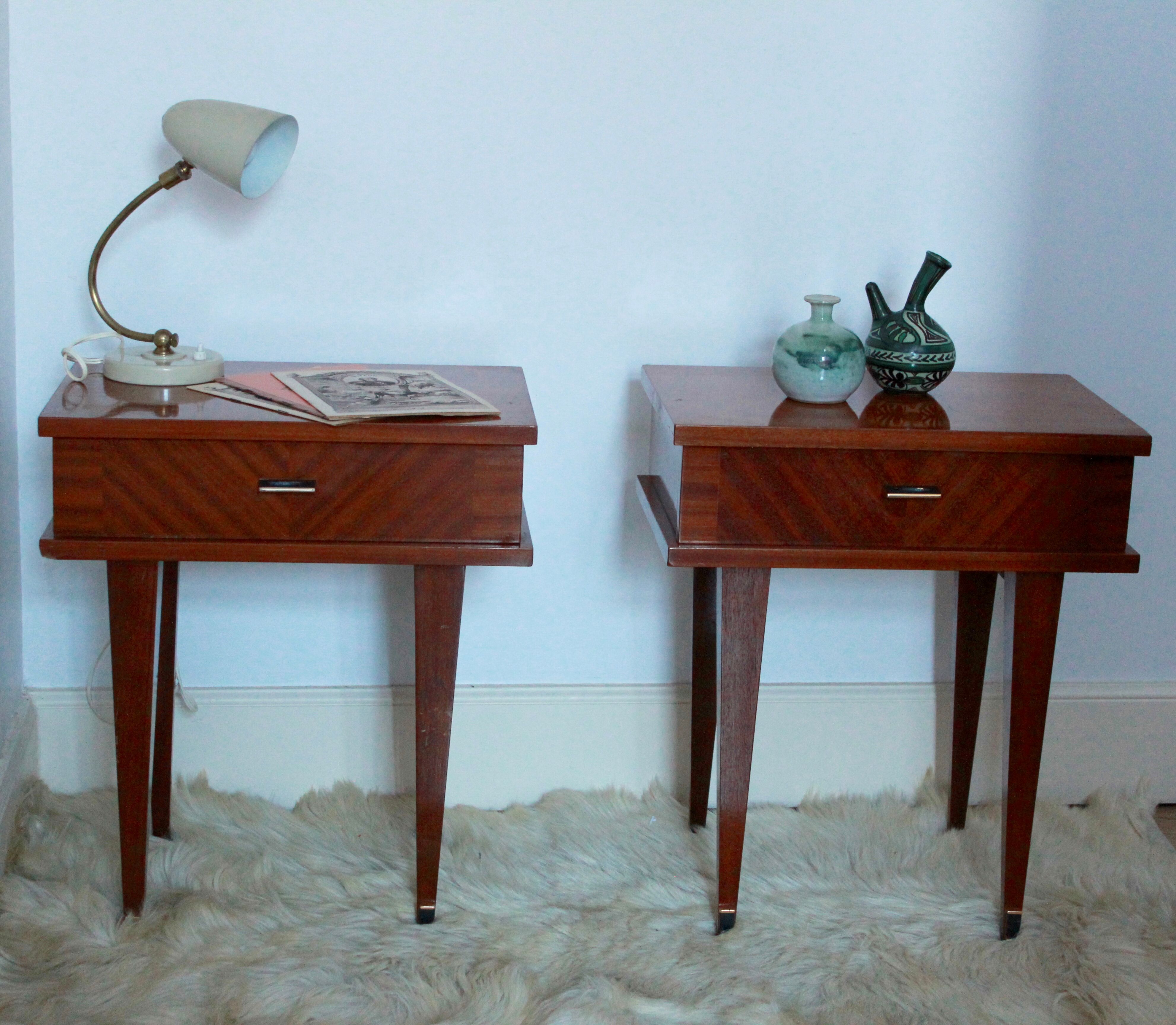 Paire de chevets vintage 1970