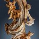 Pair of antique baroque wooden candlesticks, Italy, circa 1750.