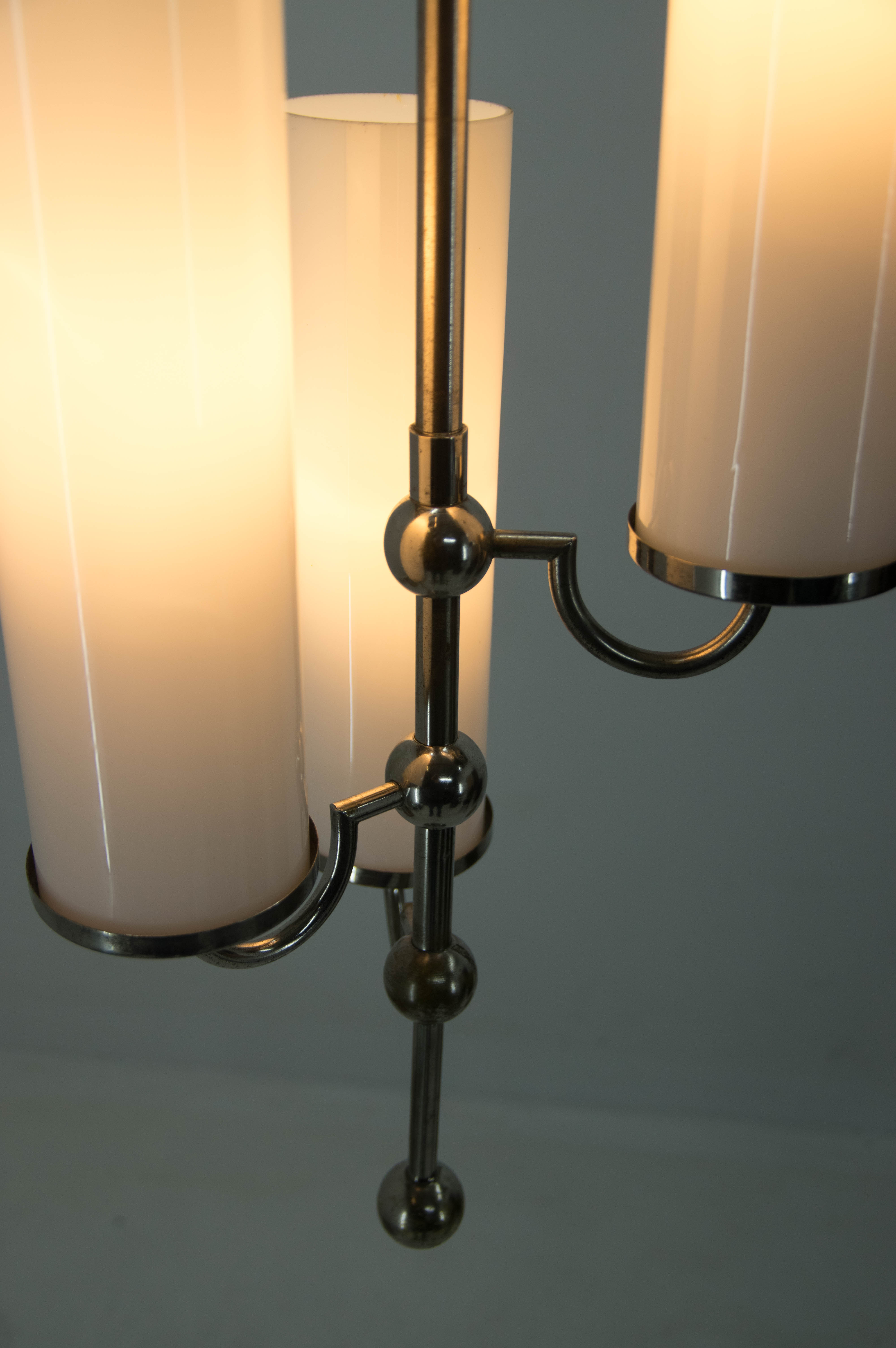 Art deco tubular chandelier, 1930s