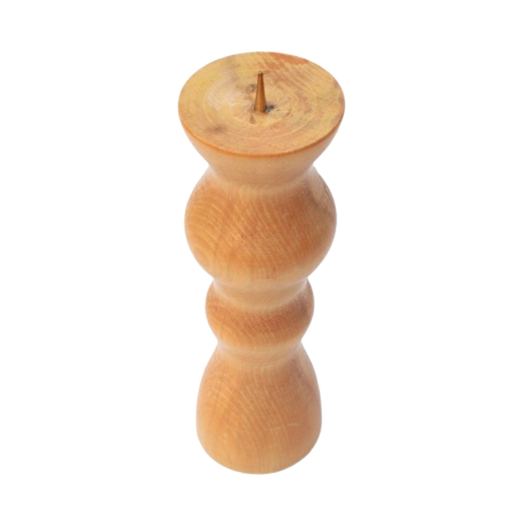 Wooden modernist candlestick, Denmark, 1970s.