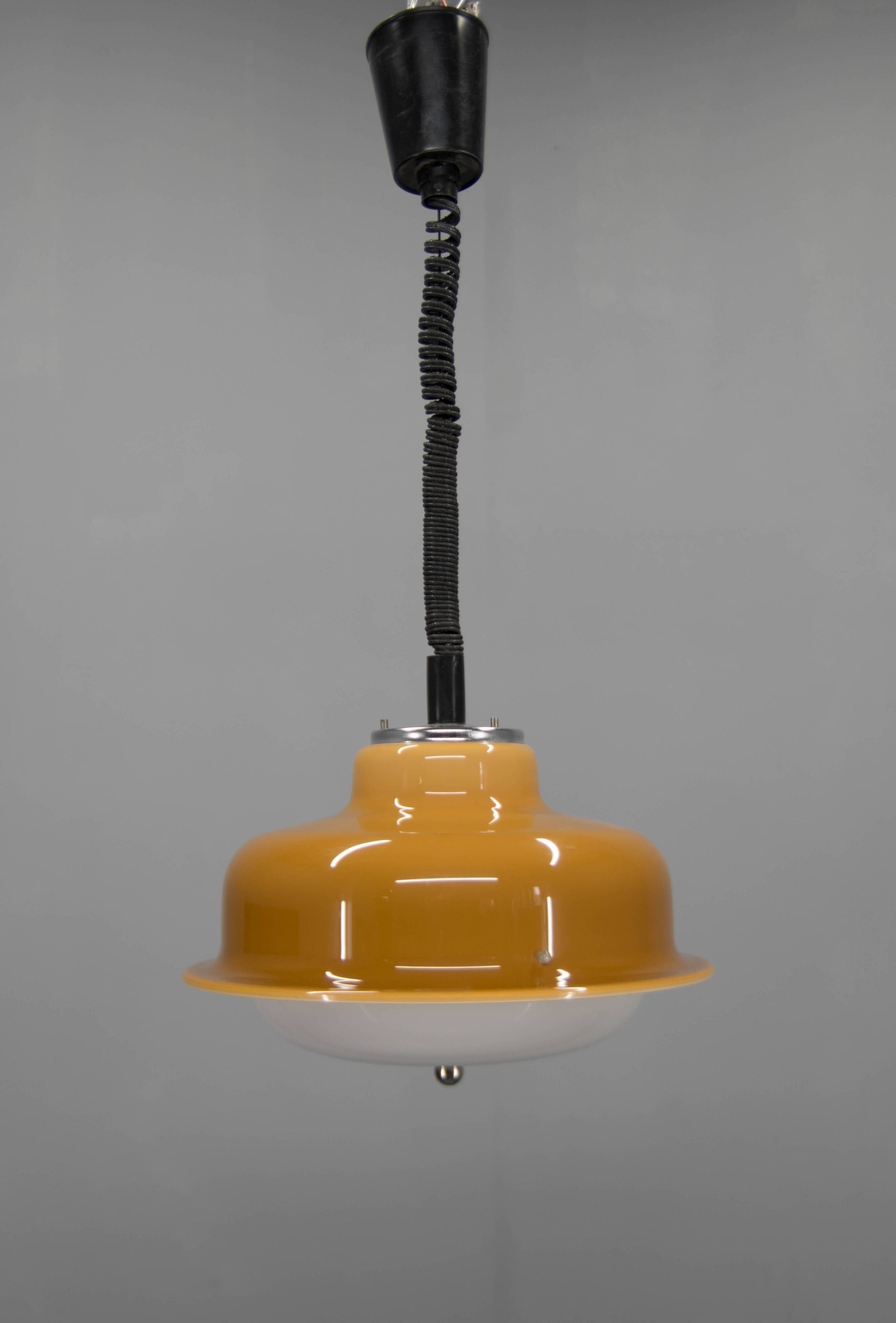 Mid Century Adjustable Pendant Meblo, Harvey Guzzini, Italy, 1970s