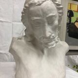 statue bust bearded man in plaster