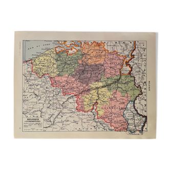 Map of Belgium from 1928