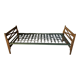 Bed with green metal braces 1960 a person foldable