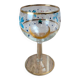 Verre à pied vintage décor peint France années 50