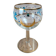 Verre à pied vintage décor peint France années 50