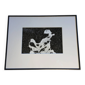Photographie argentique noir et blanc, abstraite