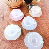 5 tasses arlequin arcopal en opaline