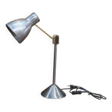 Industrial metal and brass desk lamp 1950