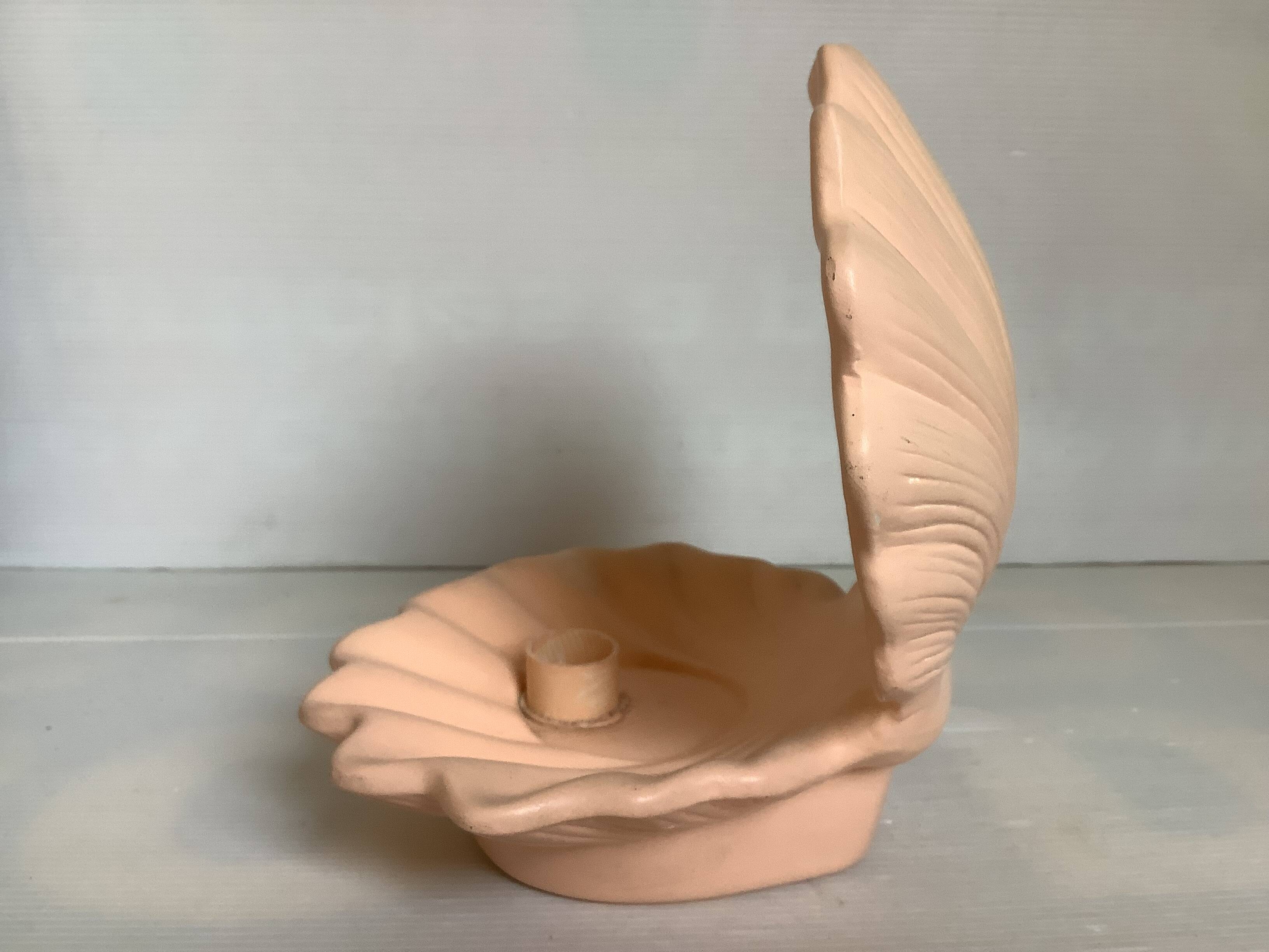 Scallop shell candle holder