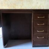 Small metal desk with extension flap by Roneo, France 1920s